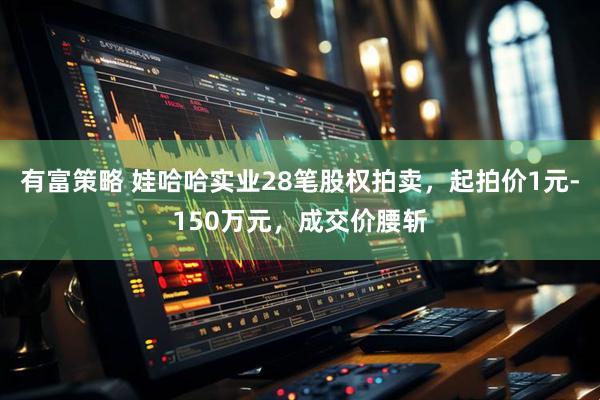 有富策略 娃哈哈实业28笔股权拍卖，起拍价1元-150万元，成交价腰斩
