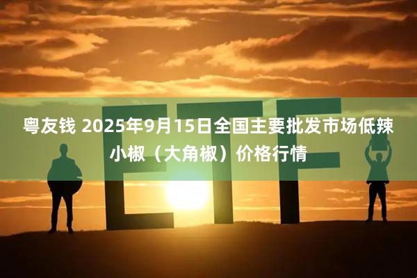 粤友钱 2025年9月15日全国主要批发市场低辣小椒（大角椒）价格行情